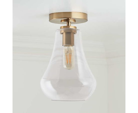 Потолочный светильник Crate and Barrel Arren Flush Mount Light with Teardrop Shade, фото 3