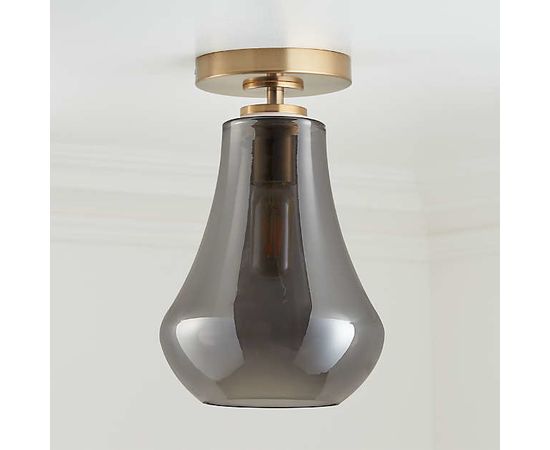 Потолочный светильник Crate and Barrel Arren Flush Mount Light with Teardrop Shade, фото 2