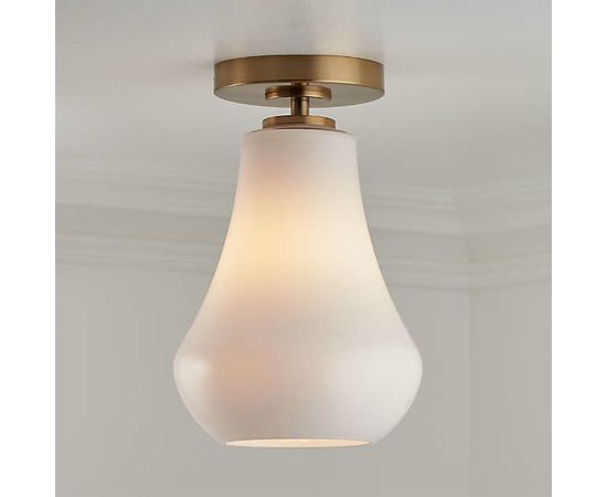 Потолочный светильник Crate and Barrel Arren Flush Mount Light with Teardrop Shade, фото 1