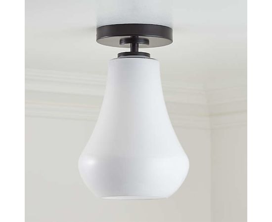 Потолочный светильник Crate and Barrel Arren Flush Mount Light with Teardrop Shade, фото 7