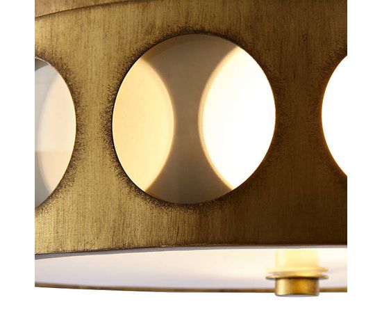 Потолочный светильник Crate and Barrel Addison Brass Flush Mount Light, фото 4