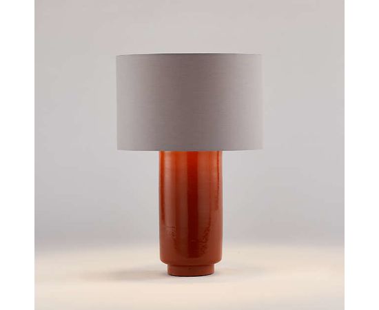 Настольная лампа Crate and Barrel Avril Table Lamp with Grey Drum Shade, фото 1