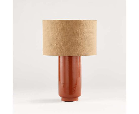 Настольная лампа Crate and Barrel Avril Table Lamp with Grey Drum Shade, фото 10