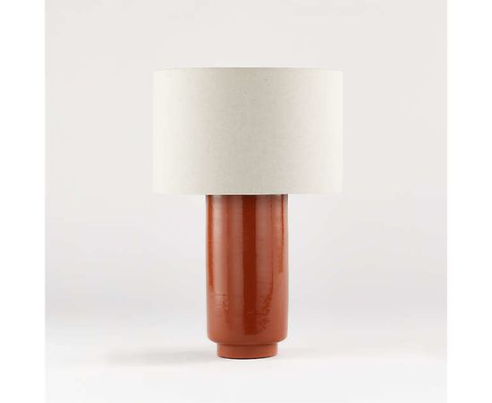 Настольная лампа Crate and Barrel Avril Table Lamp with Grey Drum Shade, фото 9