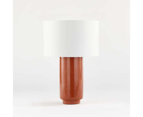 Настольная лампа Crate and Barrel Avril Table Lamp with Grey Drum Shade, фото 8