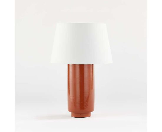 Настольная лампа Crate and Barrel Avril Table Lamp with Grey Drum Shade, фото 7