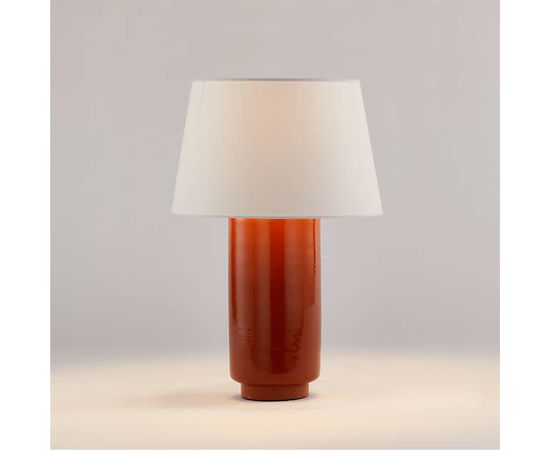 Настольная лампа Crate and Barrel Avril Table Lamp with Grey Drum Shade, фото 6