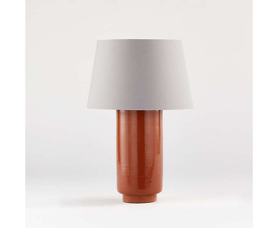Настольная лампа Crate and Barrel Avril Table Lamp with Grey Drum Shade, фото 5