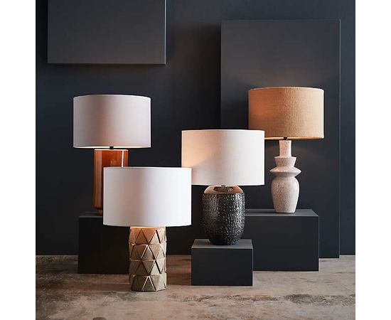 Настольная лампа Crate and Barrel Esme Table Lamp with Drum Shade, фото 8