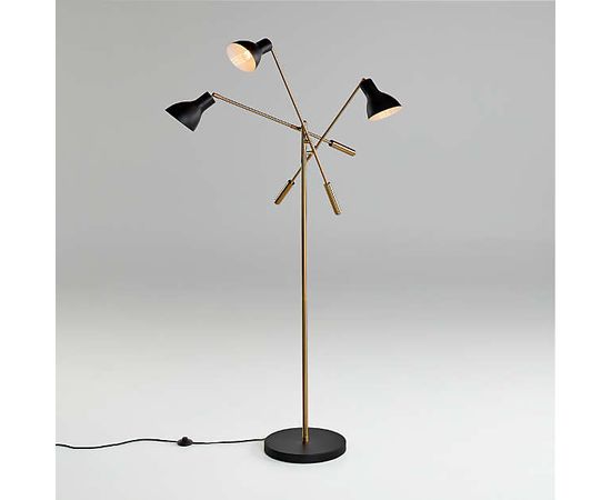 Торшер Crate and Barrel Kace Triple Head Floor Lamp, фото 1