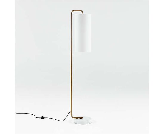 Торшер Crate and Barrel Oralee Glass Cylinder Floor Lamp, фото 2