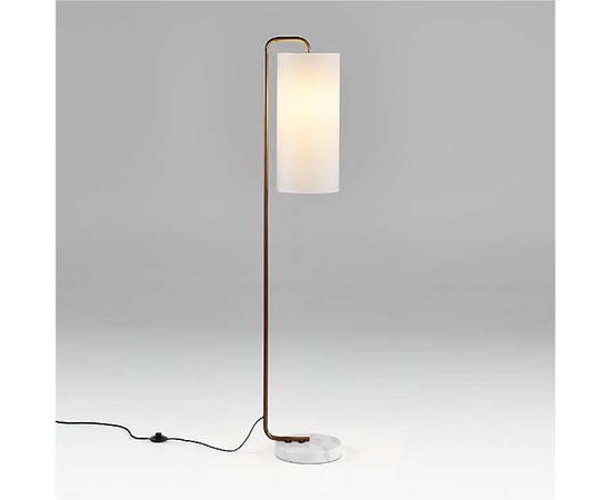 Торшер Crate and Barrel Oralee Glass Cylinder Floor Lamp, фото 1