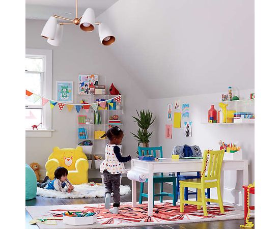 Подвесной светильник Crate and Barrel Spotlight White and Gold Pendant, фото 4