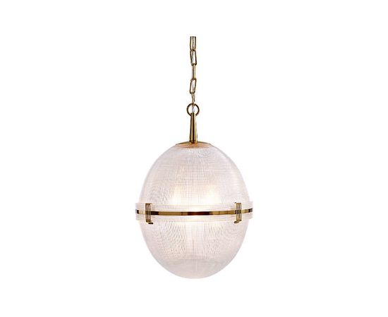 Подвесной светильник Crate and Barrel Windsor Glass Globe Brass Pendant, фото 1