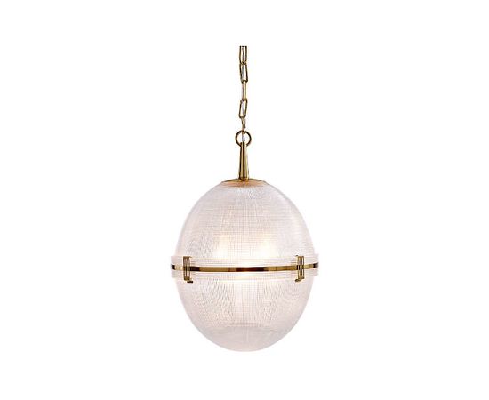 Подвесной светильник Crate and Barrel Windsor Glass Globe Brass Pendant, фото 1