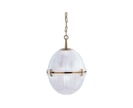 Подвесной светильник Crate and Barrel Windsor Glass Globe Brass Pendant, фото 6