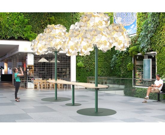 Напольный светильник Green Furniture Concept Leaf Lamp Metal Tree M w Table, фото 10