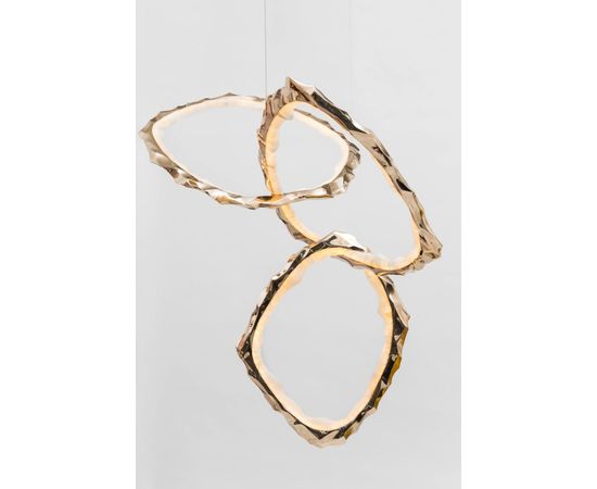 Подвесной светильник Markus Haase Bronze and Onyx Circlet Chandelier, фото 7