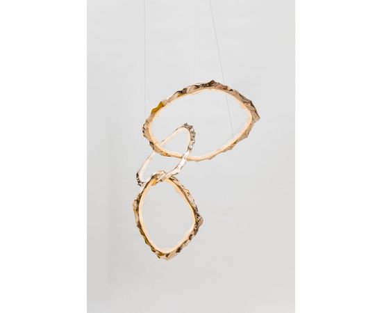 Подвесной светильник Markus Haase Bronze and Onyx Circlet Chandelier, фото 3