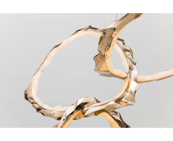 Подвесной светильник Markus Haase Bronze and Onyx Circlet Chandelier, фото 2
