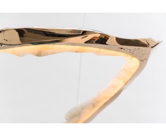 Подвесной светильник Markus Haase Bronze and Onyx Circlet Chandelier III, фото 3