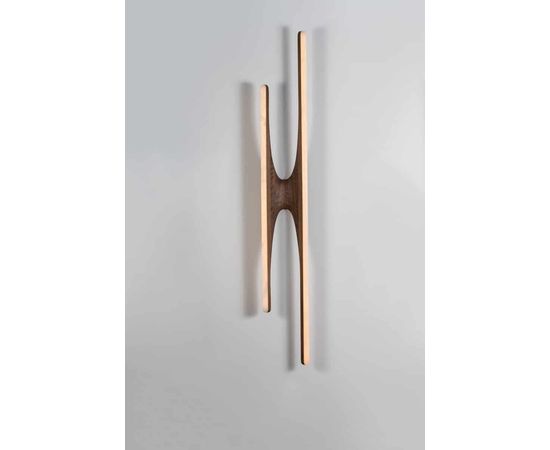 Настенный светильник Markus Haase Carved Wood and Onyx Sculptural Sconce, фото 4