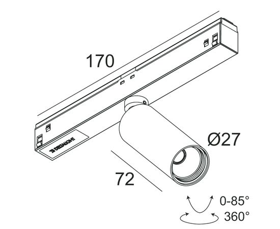 Трековый светильник Delta Light M26L/M35R - SPY 271 92730 DIM5, фото 3