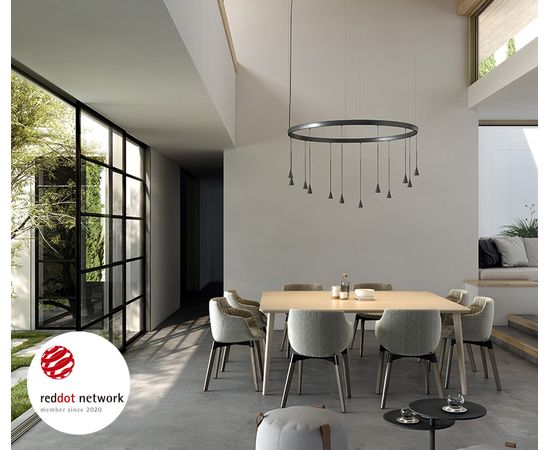 Подвесной светильник BOVER Skybell Circle S/12L/40, фото 2