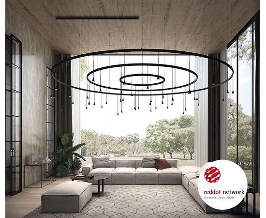 Подвесной светильник BOVER Skybell Circle S/12L/40, фото 5