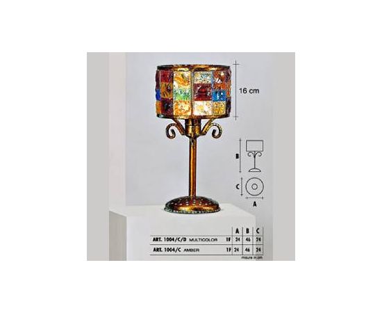Настольный светильник  Longobard TOKYO 1004/С amber 1F, фото 1