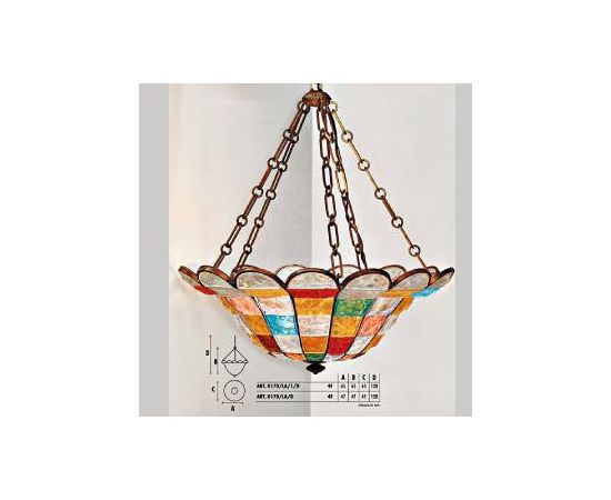 Подвесной светильник  Longobard 0170/LA/D 4F, фото 1