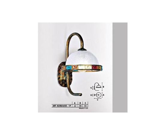 Настенный светильник  Longobard 0230/A/03 1F, фото 1