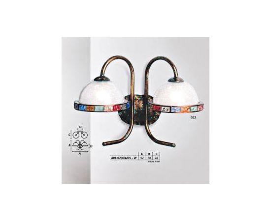 Настенный светильник  Longobard 0230/A/03 1F, фото 2