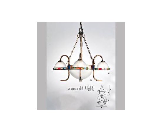 Подвесной светильник  Longobard 0230/14 3+3F, фото 1