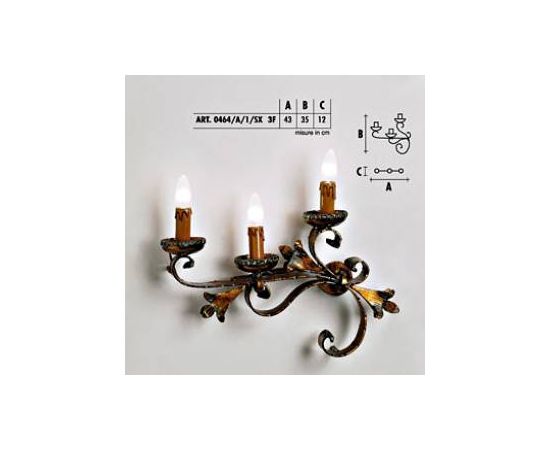 Настенный светильник  Longobard GRANADA 0464/A/1/SX 3F, фото 1