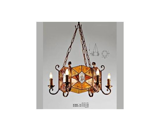 Подвесной светильник  Longobard 0480/06 1+4F, фото 2