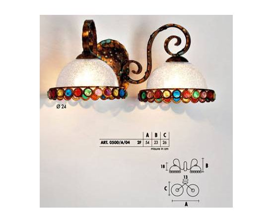 Настенный светильник  Longobard 0500/A/03 1F, фото 2