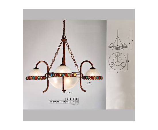 Подвесной светильник  Longobard 0500/16 3+3F, фото 1