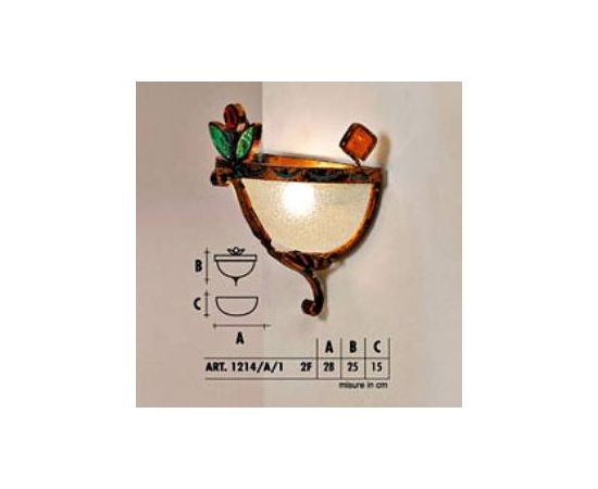 Настенный светильник  Longobard 1214/A/1 2F, фото 1