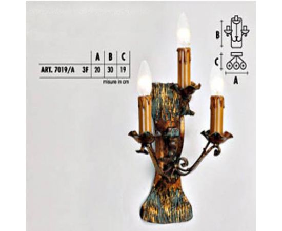 Настенный светильник  Longobard GRANADA 7019/A 3F, фото 1