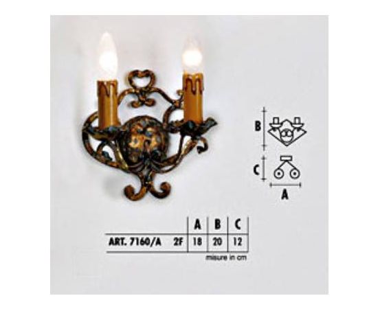 Настенный светильник  Longobard GRANADA 7160/A 2F, фото 1