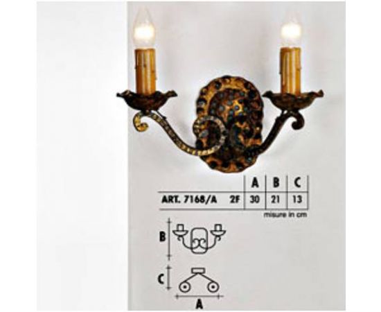 Настенный светильник  Longobard GRANADA 7168/A 2F, фото 1