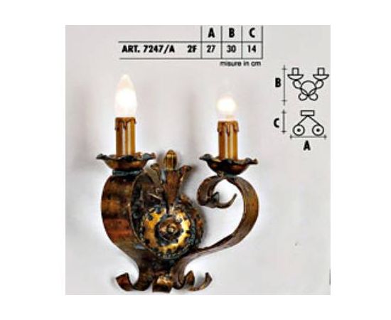 Настенный светильник  Longobard GRANADA 7247/A 2F, фото 1