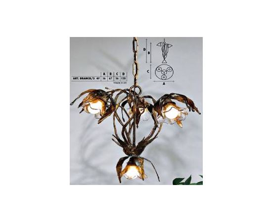 Подвесной светильник  Longobard BRANCO/5 4F, фото 1