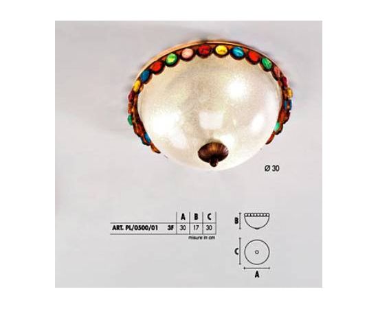 Настенный/потолочный светильник  Longobard PL/0500/01 3F, фото 1