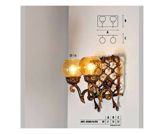 Настенный светильник  Longobard 0580/A/01 1F, фото 2