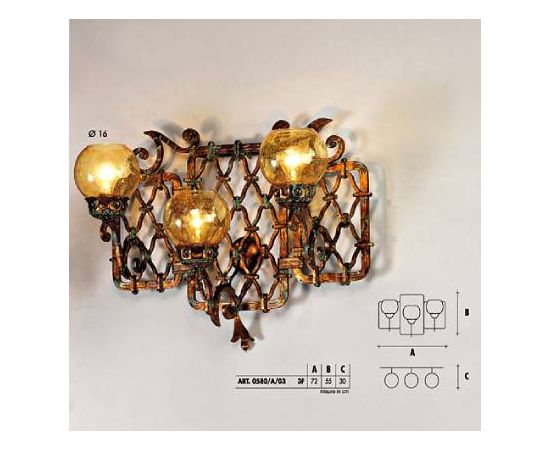 Настенный светильник  Longobard 0580/A/01 1F, фото 3