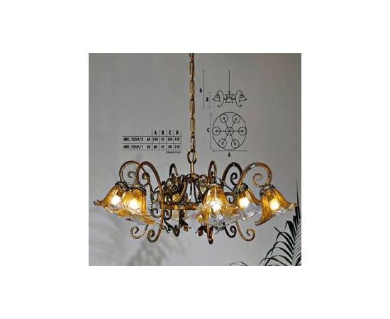 Подвесной светильник  Longobard VALENCIA 1259/1 3F, фото 1