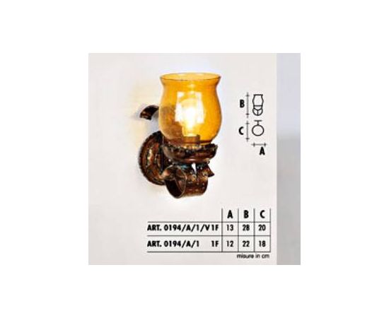 Настенный светильник  Longobard TOLEDO 0194/A/1 1F, фото 1