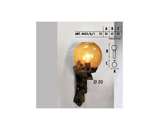 Настенный светильник  Longobard TOLEDO 0455/A/1 1F, фото 1